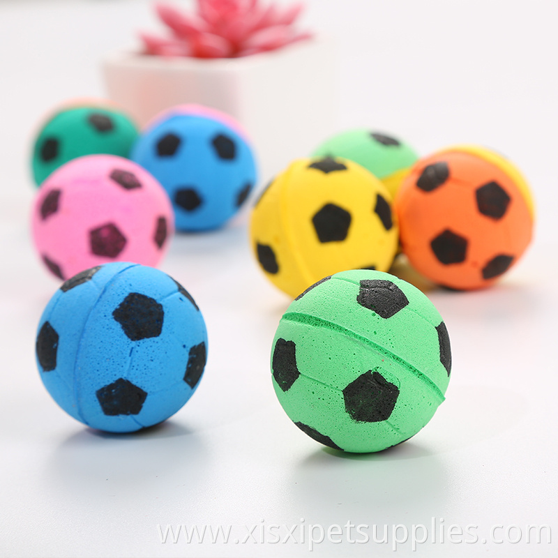 wholesale color assorted Latex football Sponge foam Balls Cats Toys